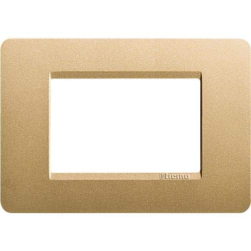Bticino matix - Plaque 3 Modules Matix Gold