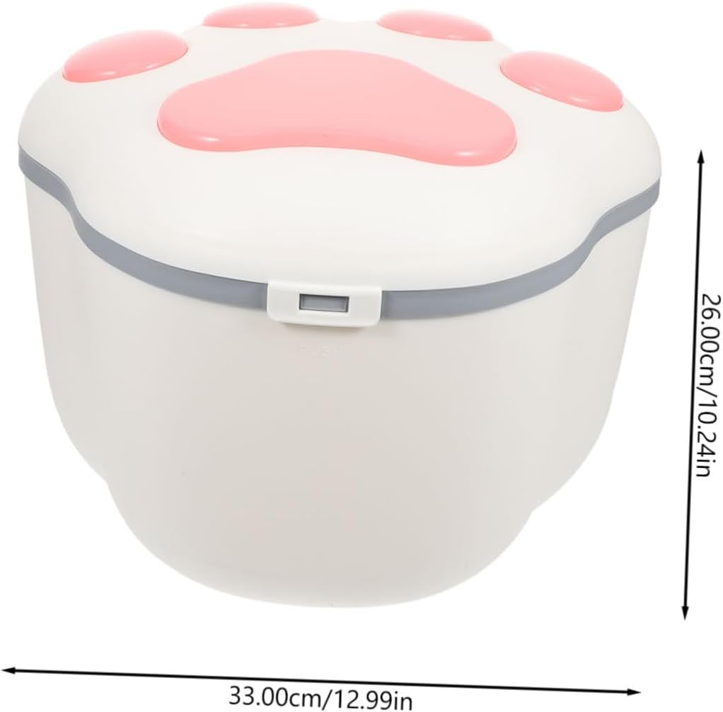 Large Capacity Pet Food Bucket for Dogs and Cats Airtight Plastic Storage Bin with Sealed Design Moisture -resistant Pet Food Holder Biscuits and Snacks Safe Non-toxic Material