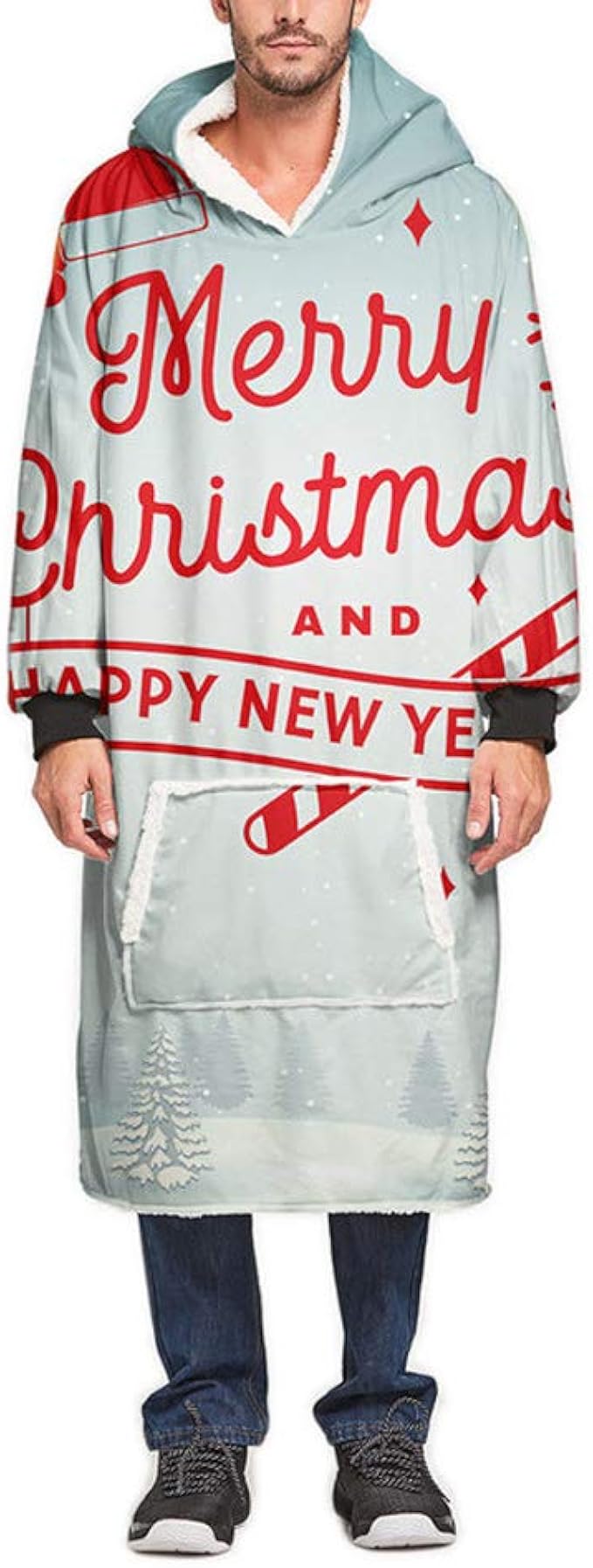 Oversized Hoodie Sweatshirt Blanket, Treer Super Soft Warm Comfortable