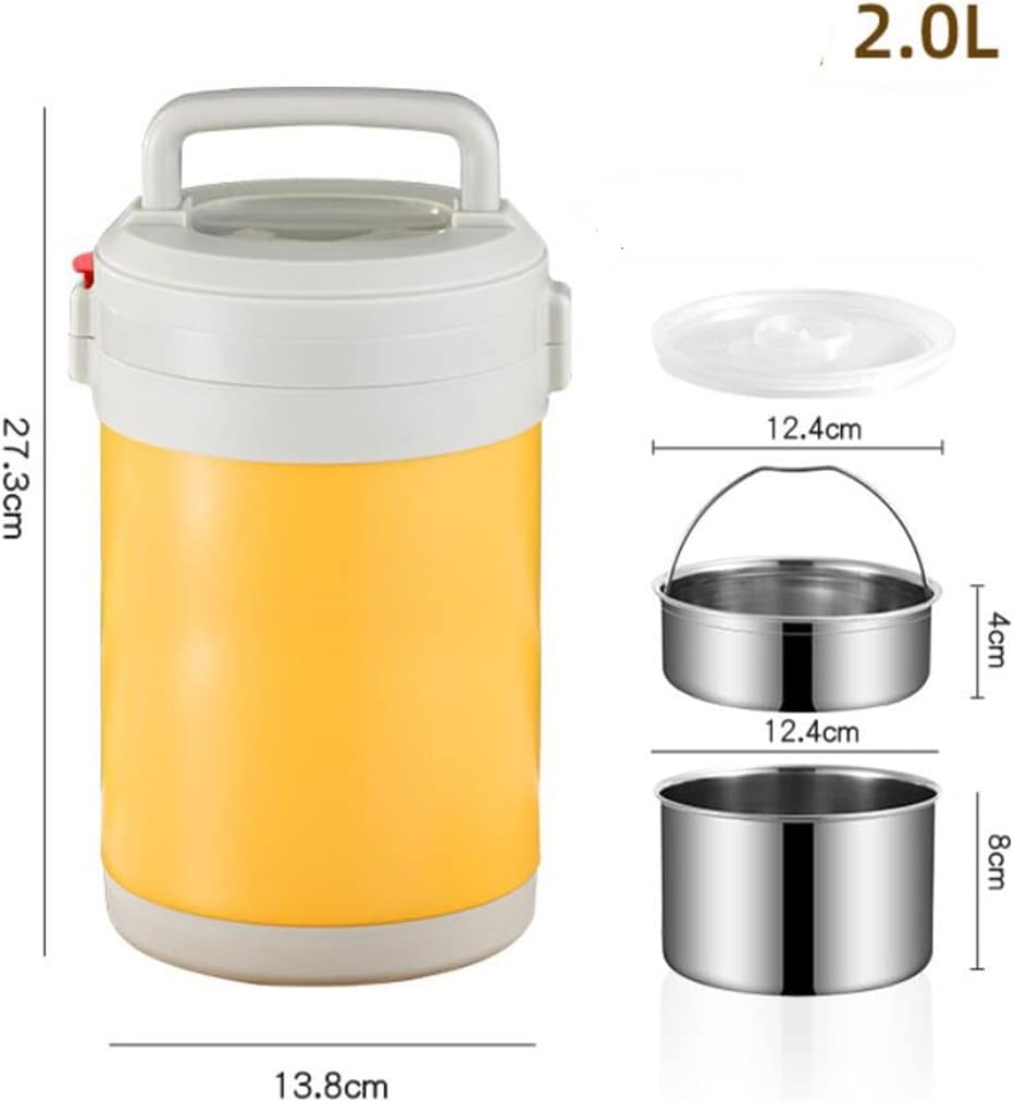 Insulated Lunch Box, Stainless Steel, Large Capacity, Portable, Vacuum Three-layer Household Insulation Bucket