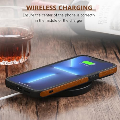 Image of KARWAN️ Genuine Leather Finish iPhone 16 Pro Max Back Cover Case |Shockproof Design |Raised Edges for Camera & Screen Protection |Super Soft - Touch |Leather Case for iPhone 16 Pro Max - Brown
