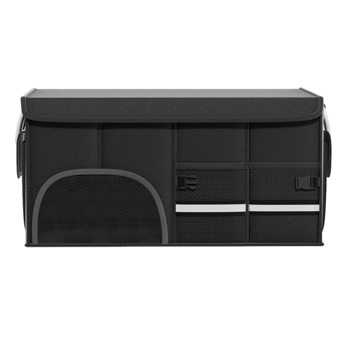 Organisateur de coffre pliable en tissu Oxford noir imperméable pour voiture et SUV