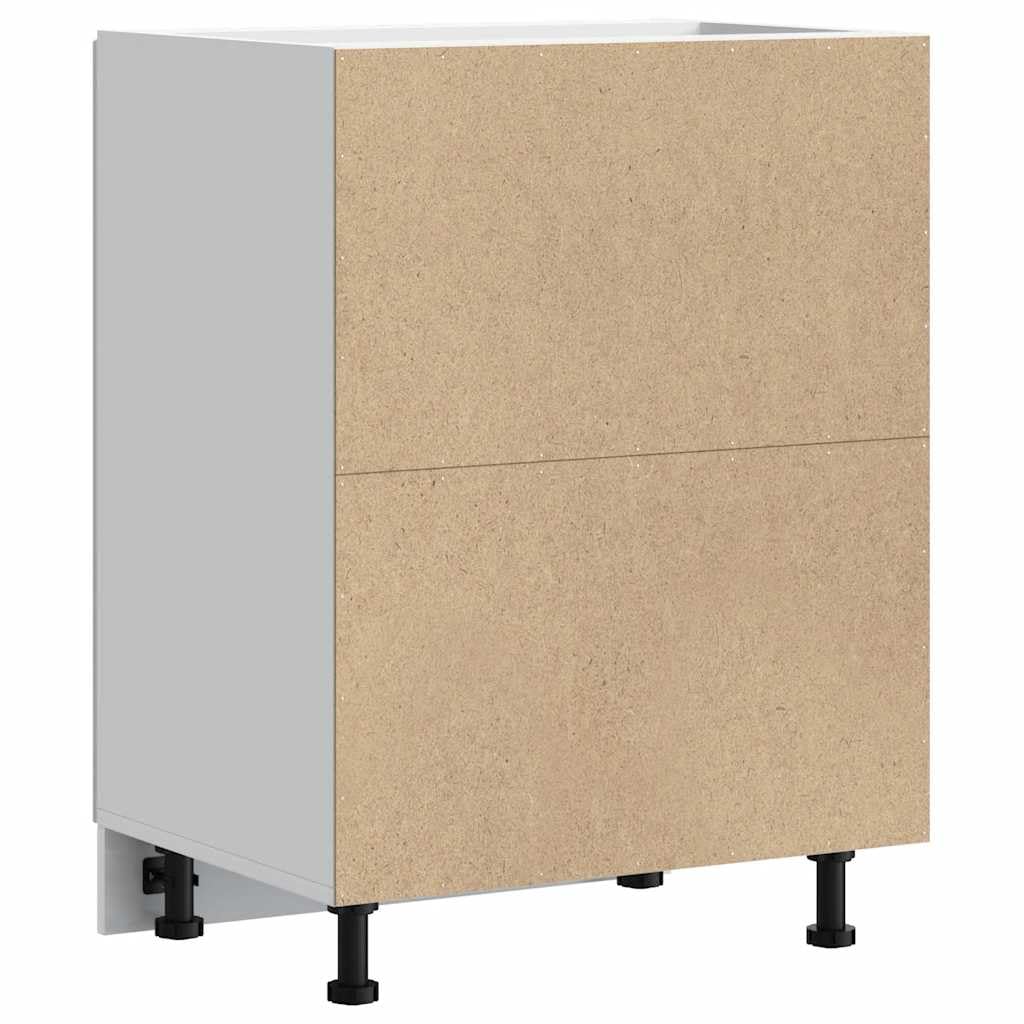 vidaXL Armoire de Cuisine Porto Blanc Brillant Bois ingénierie