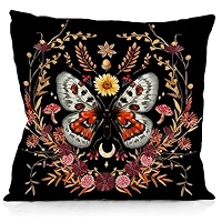 Fall Decor Pillow Covers 18x18 - Leaf Pine Tree Mushroom Autumn Cottagecore Throw Covers