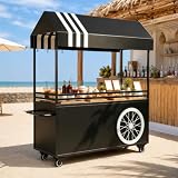 ZGHSRNB Portable Vendor Cart with Canopy
