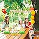 7 Stück Dschungel Safari Tiere Waben Centerpieces,Sommer Tropical Thema Party Dekoration,Bienenwabe Mittelstücke,Bienenwabe Herzstück,Tischdekorationen,Tabelle Honeycomb für Kinder Geburtstag Party