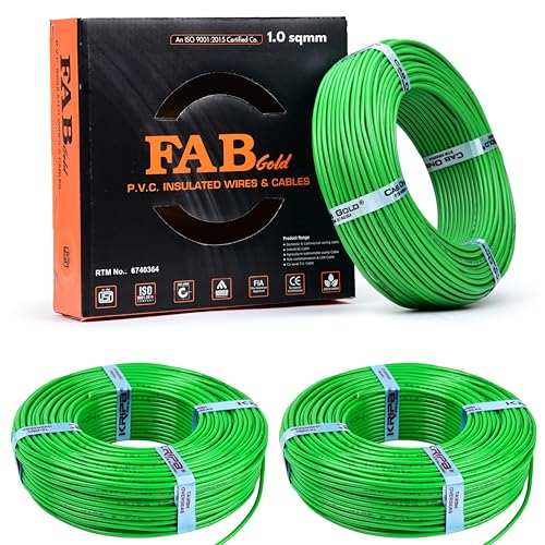 Image of KRIPA 1.0 MM 90 MTR FR PVC Insulated Copper wire Cable Pack OF-3