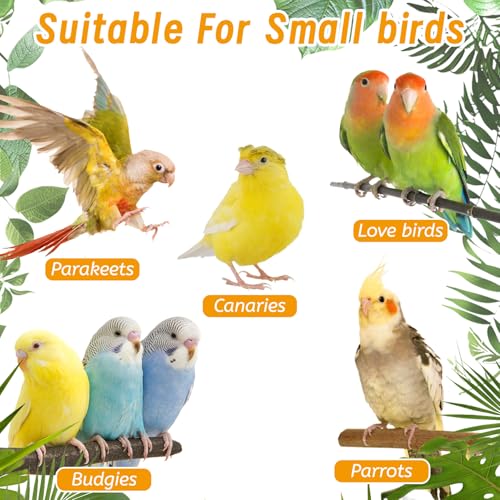 Image of Hamiledyi Nature Wooden Bird Ladder Pet Parrots Climb Bridge Exercise Stands for Parakeet Climbing Chewing Bridge Bird Cage Accessories for Cockatiel Parakeet Lovebirds Budgie