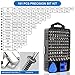 STREBITO Precision Magnetic Screwdriver Set 124-Piece Electronics Tool Kit with 101 Bits, for Computer, Laptop, Cell Phone, PC, MacBook, iPhone, PS4, PS5, Xbox Repair