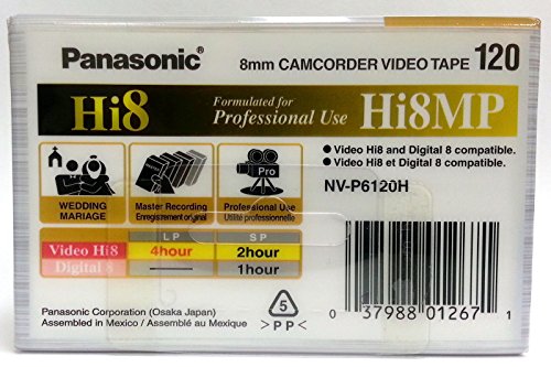 Panasonic Hi8 120 Min Black 8mm Tape