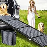 Longest 180cm Portable Dog Ramp With Anti-Slip Rug Surface for Large & Medium Pets - Folding Stairs Up to 127KG for Car, SUV & Truck