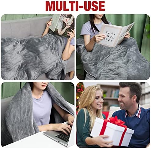 Electric Heated Throw, 135x185cm Large Electric Blanket Soft Flannel Over Blanket with 10 Adjustable Temperature Levels, 9 Hours Timer, Fast Heating and Machine-Washable Electric Over Blanket