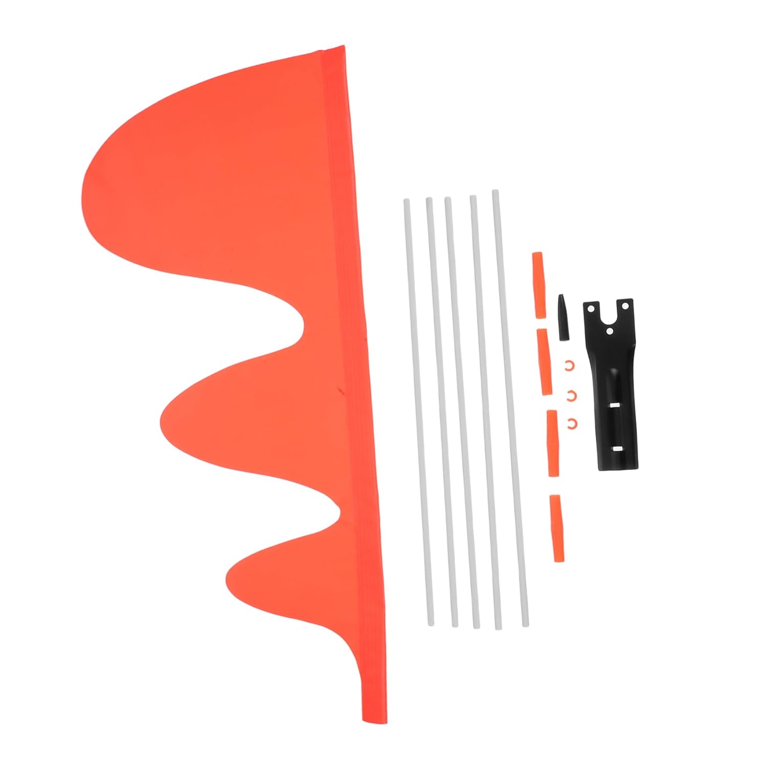 CIYODO Flag Orange High Safety Fiberglass Bike Visibility Pole with Weatherproof for Use Trailer, Outdoor