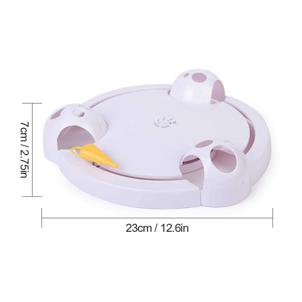 Juguete electrónico para Gatos, Interactivo, atrapa el ratón, ratón, Cola de Gato, Juguete para Interiores con ratón Giratorio para Gatos, Gatitos, Entrenamiento, Caza, Ejercicio