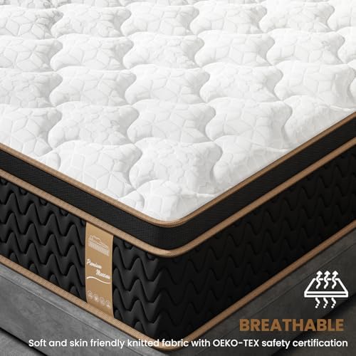 King Mattress 14 Inch, Luxury Hotel Cooling Hybrid Bed Mattress in a Box — view 7
