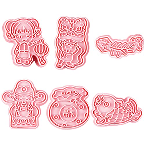 Veemoon 24 Pcs Biscuit Mold Chocolate Molds Homemade Cookies Fondant Molds Chinese New Year Cookie Cutters Cookie Embossed Molds Pastry Cookie Cutters Cookie Molds For Baking Baking Tool #TOP3