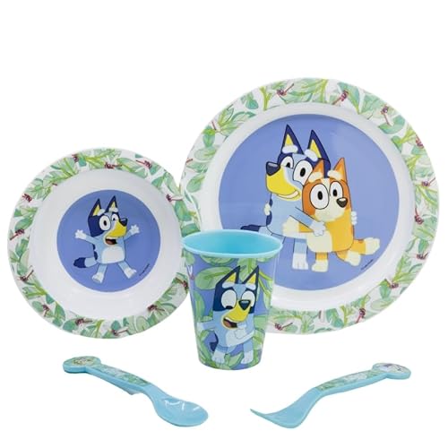 Hovuk Bluey 5-teiliges Kindergeschirr-Set