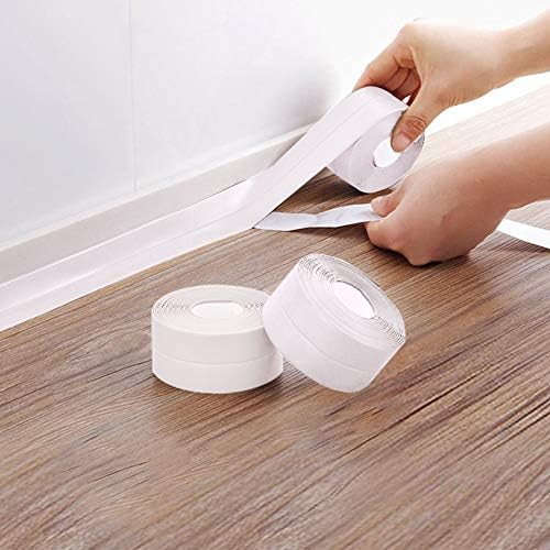 KuTi Kai Bathtub Caulk Strip PE Self Adhesive Tub and Wall Sealing Tape Caulk Sealer 38mm*320cm (1-Pack-White)