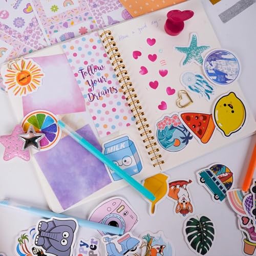 DIY Journal Kit for Girls - DIY Journal Set for Tween & Teen Girls, Stationery Set, Scrapbook & Diary Supplies Set, Journaling Art Crafts Kit, Ideal Gifts for 8 9 10 11 12 13 14 Year Old Girl Gift ideas (JR2539) - Image 6