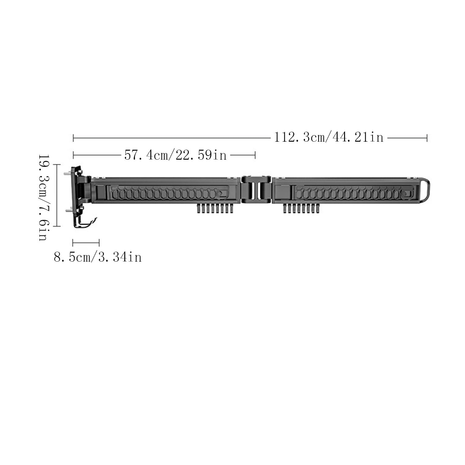An der Wand montierter, zusammenklappbarer Flügel-Wäscheständer, zusammenklappbarer Wäscheständer aus Aluminiumlegierung, 16 + 45 Haken, platzsparender Wäscheständer for den Innenbalkon(Silver)