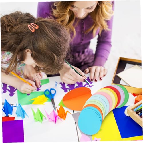 Papel circular para origami de 500 hojas en colores variados para manualidades 4