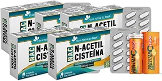 Kit Com 5 NAC N-Acetil Cisteína 30 Capsulas de 600mg Flora Nativa + 1 Provitan+Zinco