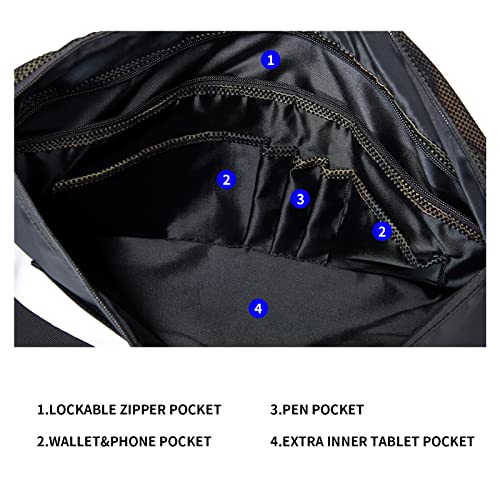 Crossbody Bag, Messenger Bag, Mini Water Resistant Canvas Shoulder Bag Apply To Men/Women, Pvc Waterproof Material, Built In Compartment Pockets, And Zipper Bag. Camouflage (18.9×13.6×0.5 Inch) #TOP2
