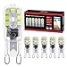 Onumii Bombilla LED G9 Cápsula 3W LED Equivalentes 28W Halógenas, Blanco Frío 6000K, AC220-240V, Pack De 6