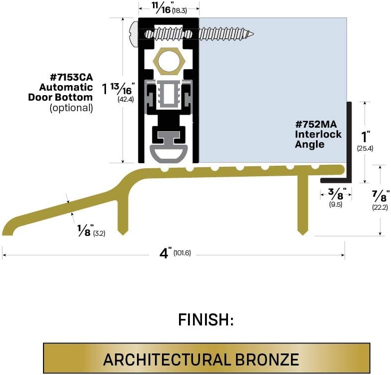 3971BR Interlocking Bronze Threshold