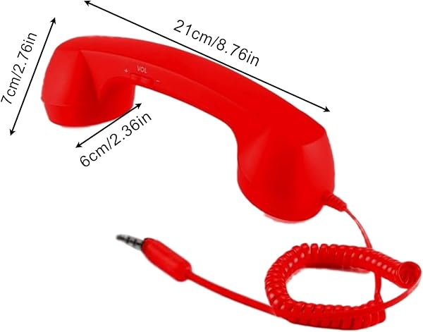 Combiné téléphonique rétro - Accessoire de bureau Jack 3,5 mm | combiné sans fil vintage | Récepteur téléphonique classique pour réunions, vidéoconférences, appels, ordinateur portable, bureau, maison - 5