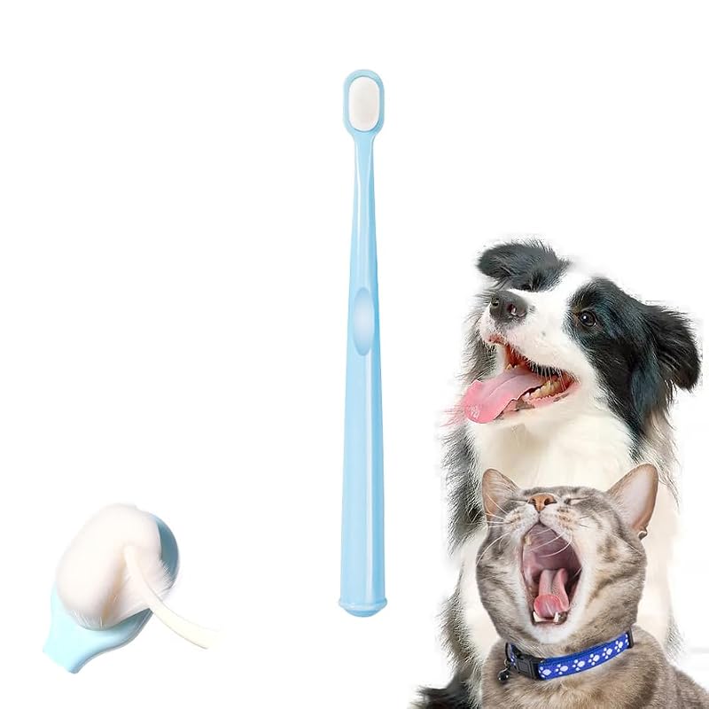 Escova de dentes de silicone para gatos e cães pequenos KnocKconK Azul – 1 unidade