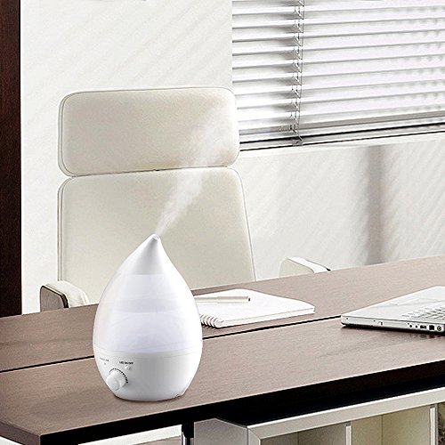 TopElek 1, 3 Liter Ultraschall- Luftbefeuchter Humidifier mit 7 Farbe LED, Cool Mist und Automatische Abschaltung-5