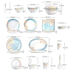 Elevate Your Dining Experience: Buy the Exquisite 60-Piece Luxury Porcelain Dinnerware Set Today! – AKALNNB