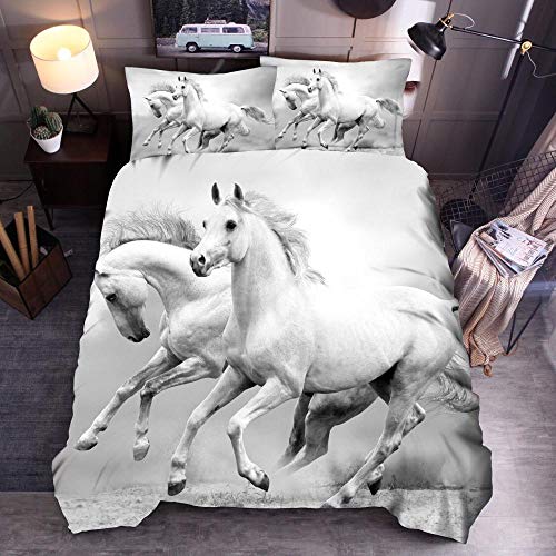 Parure de couette cheval noir grand format 220 x 240 Style 6 - 2