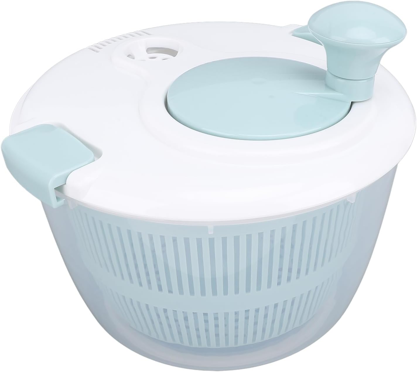 Salad Spinner PP 5L, Vegetable Dryer and Lettuce Spinner with Lid, Drain Bowl Colander for Fruit Washing, Multi Purpose Kitchen Tool for Home Use Blue
