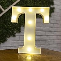 Vista 18 de anso Letras LED del alfabeto, números iluminados, letras de plástico blanco, decoración de pie de la A a la Z 0 ~ 9 (letra R)