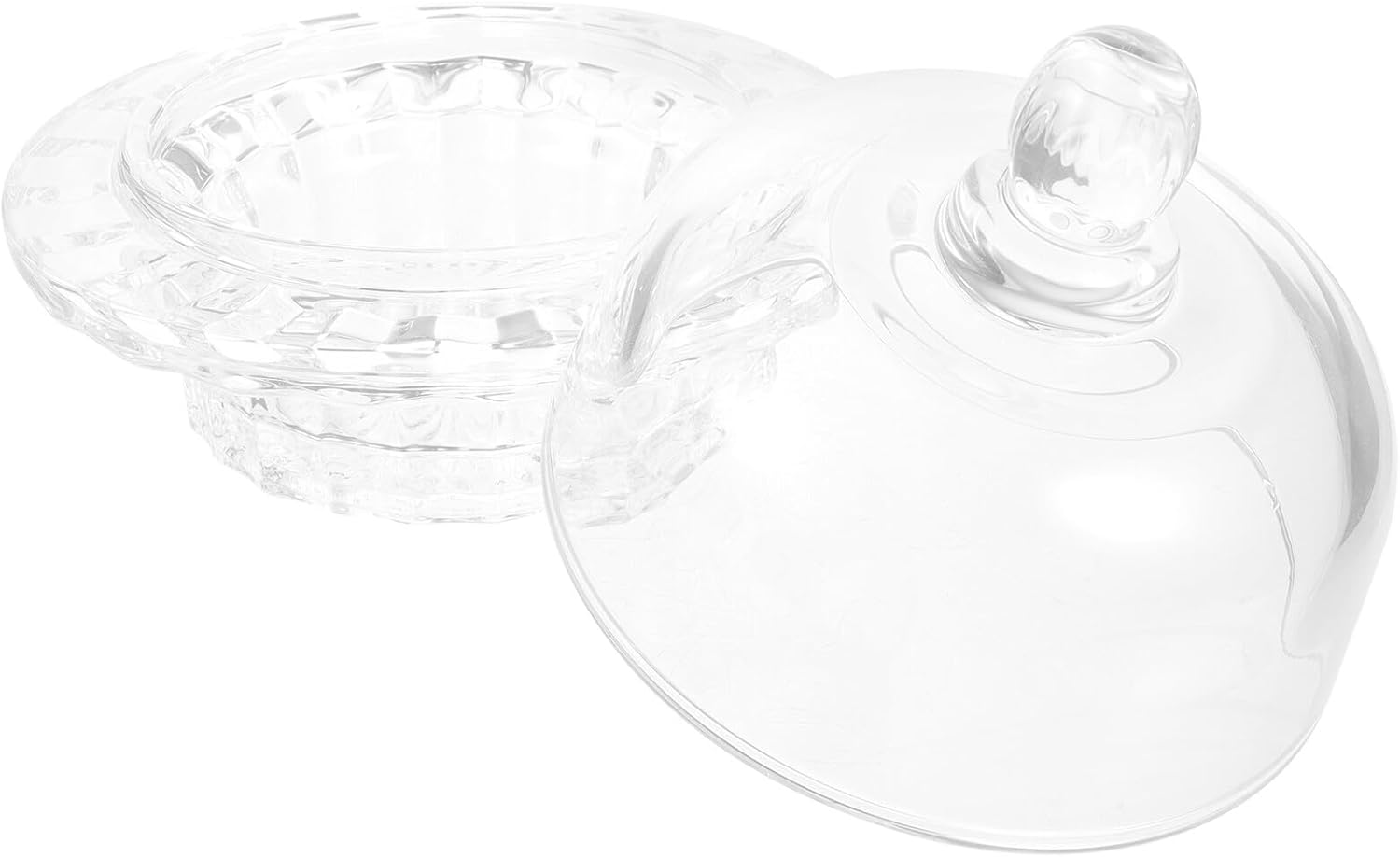 Small Glass Dessert Bowls with Lids Glass Fruit and Sugar Water Bowls for Kitchen Serving Creative Cubilose for Home Dining
