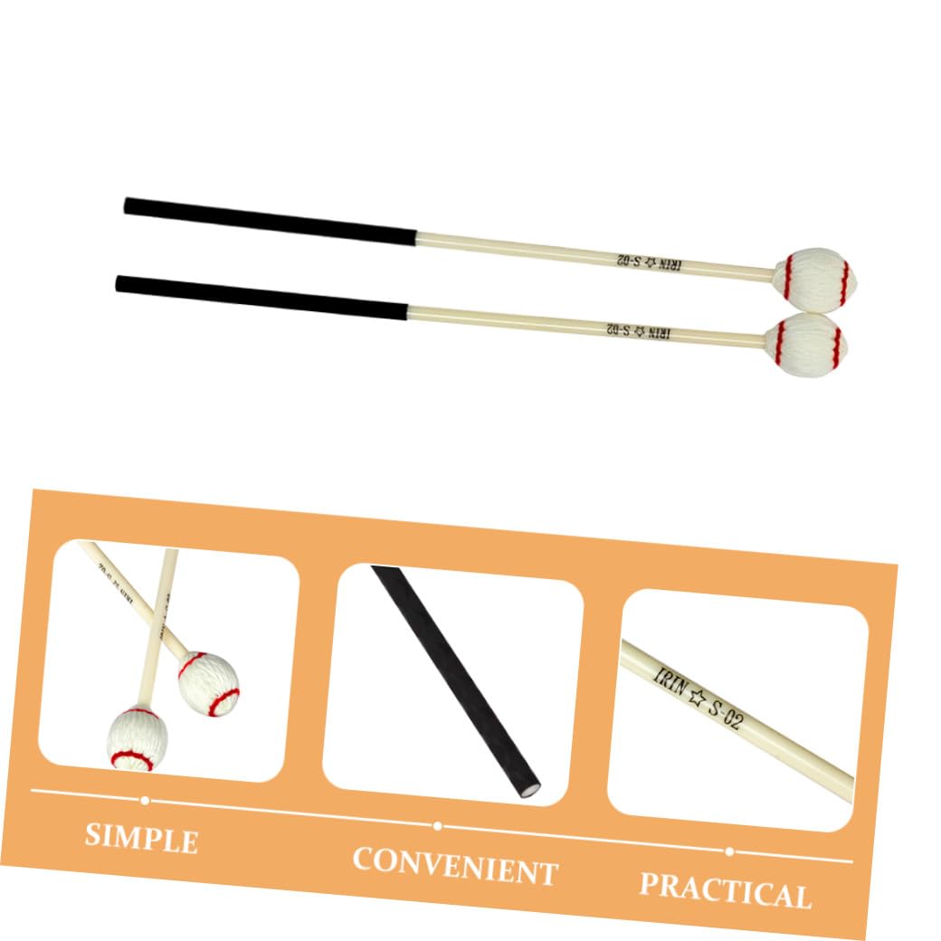 BESTonZON 2pares Baquetas De Marimba Mango De Maquetas Para Percusión Musical Mallets De Duraderos y Sensacionales
