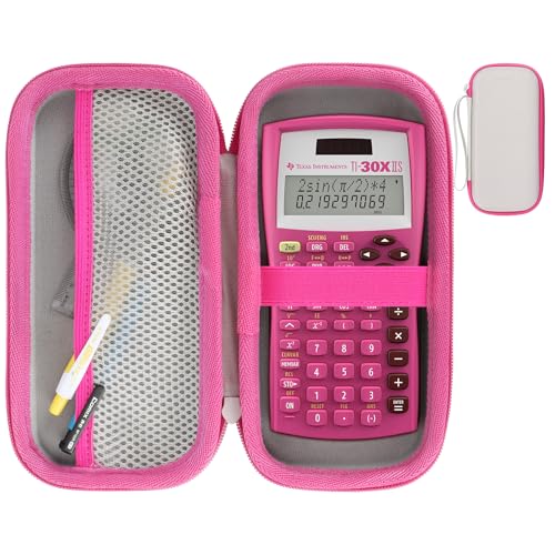 RIYADAone Hard Case Replacement for Texas Instruments TI-30XIIS TI-30XS TI-30Xa TI-36X Pro Scientific Calculator Case Only (Pink + Off White Case)