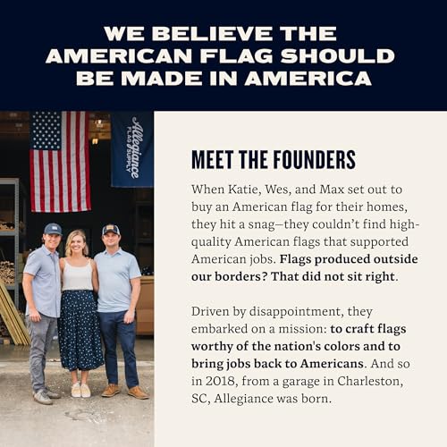 Allegiance Flag Supply American Flag | American-Sourced Nylon Fabric, Embroidered Stars, Hand-Stitched | Proudly Made in USA (3' x 5')