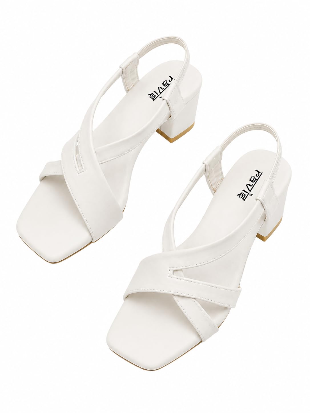 ravis Women’s Embellished Thong Block Heel Sandals with Square Toe |-picture-11