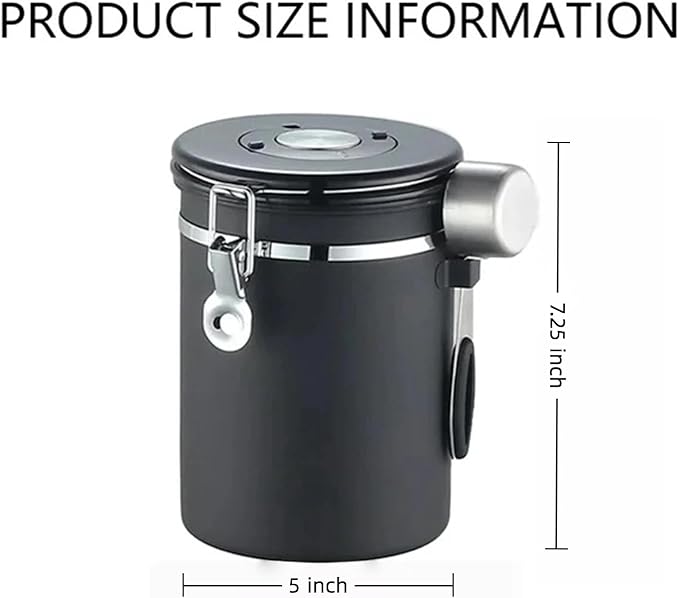 Dispensador Hermético para Café ZOLOTI Acero Inoxidable 1.8L Negro miniatura 3