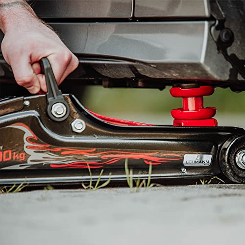 Lehmann Loden hydraulische garagekrik, 2500 kg draagvermogen, rubberen pad, bandenwissel, olieverversing, voor huis en werkplaats, 2 ton draagkracht - Afbeelding 5