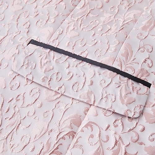 Men's Floral Jacquard Dress Suit Jacket 1 Button Tuxedo Blazer Sport Coat Jacket for Dinner,Prom,Wedding4