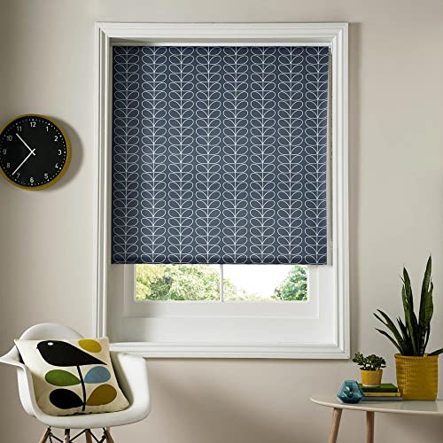 Image of Orla Kiely Roller Blind Linear Stem Whale Blue Translucent 60x162cm