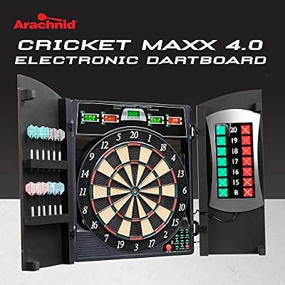Arachnid Cricket Maxx 4.0 Electronic Dartboard Set, Black & Viper Dart Accessory: Tufflex II 2BA Thread Soft Tip Dart Points, Black, 500 Pack
