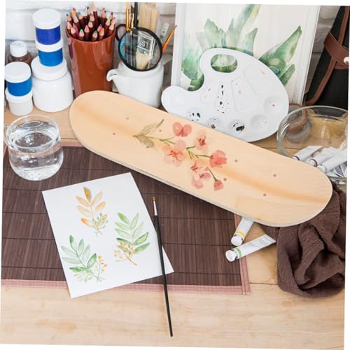Supvox 2Stücke Blanko Skateboard Decks Holz für DIY-kunstprojekte Doppelseitiges Skateboard Deck für Junge Mädchen für Kreative Gestaltung