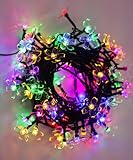 Keretuby Pastel Flower String Lights Indoor Decorations, 33ft 100 LED USB Plug in Aesthetic Cherry Blossom Floral Lamp for Christmas Tree Vines Wall Ceiling Spring Garden Hanging Decor, Multicolored