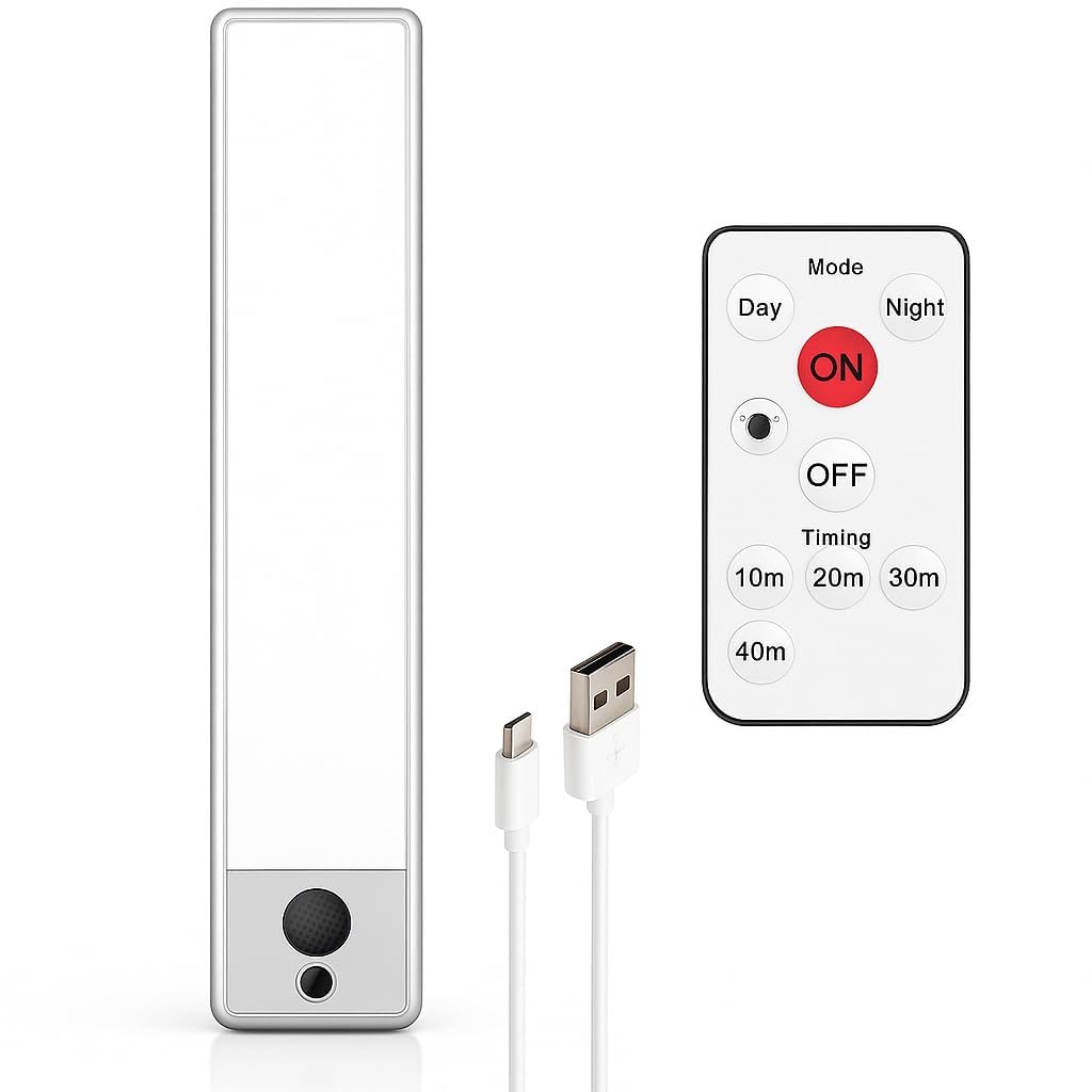 Quick Sense | Motion Sensor LED Light for Kitchen Cabinet Wardrobe | Wireless Rechargeable Under Cabinet Light with Remote Control | Battery Operated | Pack of 1-image-42