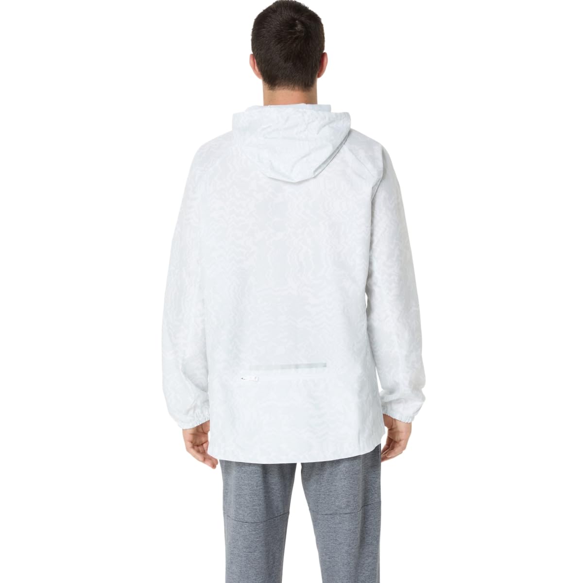 ASICS Unisex U PR Lyte Packable Jacket Running Jacket, 2XL, White/Glacier Grey SUMINASHI Print